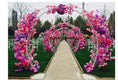 Load image into Gallery viewer, Crescent Floral Wedding Arch - 'Moon Gate' for a Magical Ceremony
