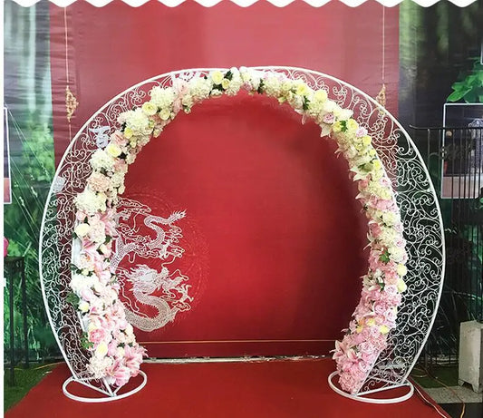 Crescent Floral Wedding Arch - 'Moon Gate' for a Magical Ceremony