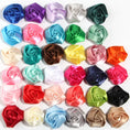 Load image into Gallery viewer, Vibrant Satin Rose Fabric Flower Appliques - 10 Piece Set
