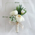 Load image into Gallery viewer, Elegant Cream Rose Boutonniere - Classic Groomsmen Accessory

