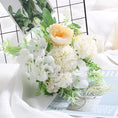 Load image into Gallery viewer, Classic Faux Peony & Rose Bouquet - Timeless White Floral Decor
