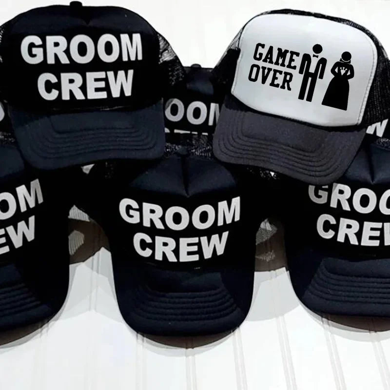 'Groom Crew' Baseball Caps - Bachelor Party Essentials