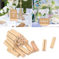 Load image into Gallery viewer, Rustic Charm Natural Wood Place Card Holders - Perfect for Wedding Tables
