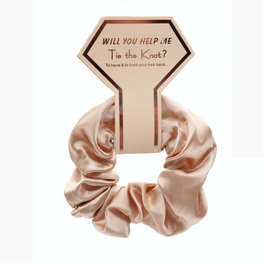 Silky 'Tie the Knot' Hair Scrunchies - Bridesmaid Proposal Gifts