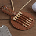 Load image into Gallery viewer, Custom Engraved Leather Golf Tee Holder Set - Ideal Groomsman Gift

